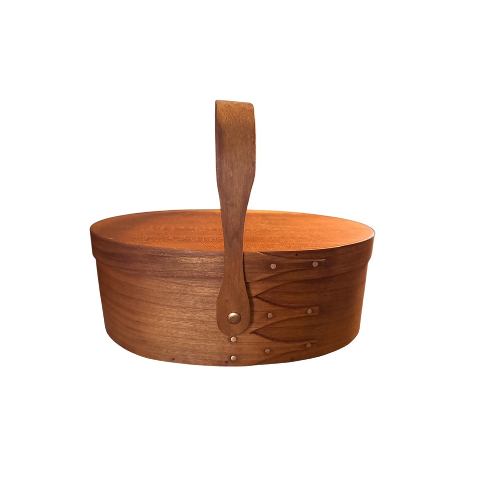 Orleans Carpenters Shaker Box 4 Finger Lap Brown Swallowtail Swing Handle 2010